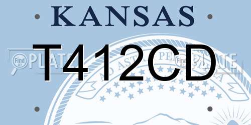 T412CD Kansas License Plate