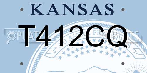 T412CQ Kansas License Plate
