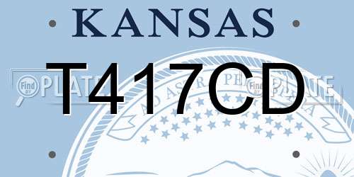 T417CD Kansas License Plate