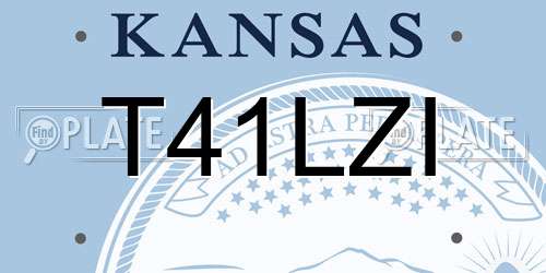 T41LZI Kansas License Plate