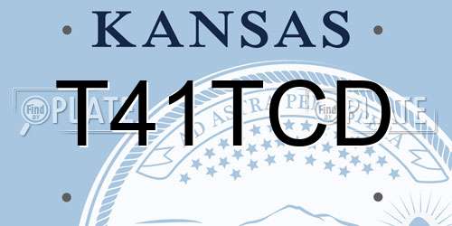 T41TCD Kansas License Plate