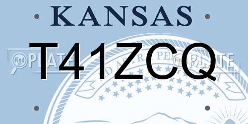 T41ZCQ Kansas License Plate