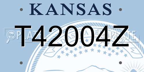 T42004Z Kansas License Plate