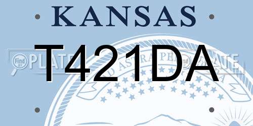 T421DA Kansas License Plate