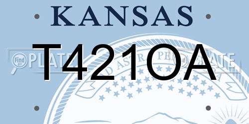 T421OA Kansas License Plate