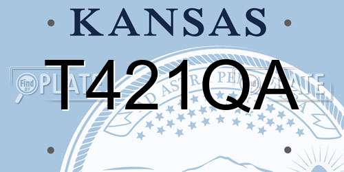 T421QA Kansas License Plate
