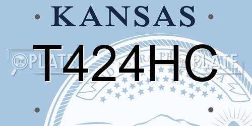 T424HC Kansas License Plate