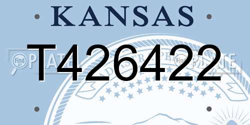 T426422 Kansas License Plate