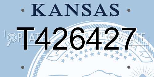 T426427 Kansas License Plate