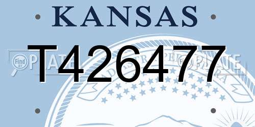 T426477 Kansas License Plate
