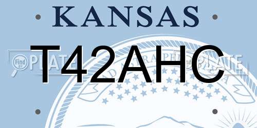 T42AHC Kansas License Plate