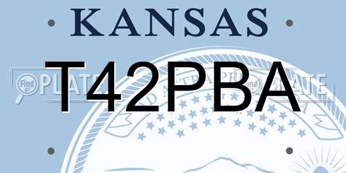 T42PBA Kansas License Plate