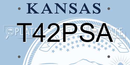 T42PSA Kansas License Plate