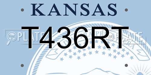 T436RT Kansas License Plate