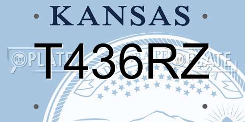 T436RZ Kansas License Plate
