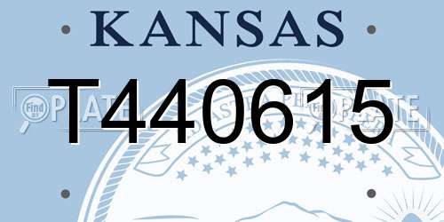 T440615 Kansas License Plate