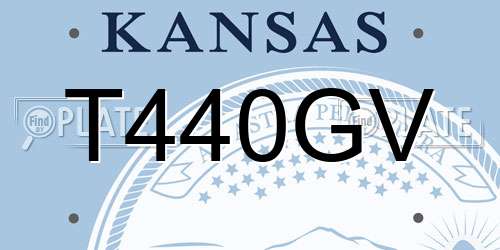 T440GV Kansas License Plate