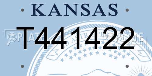T441422 Kansas License Plate