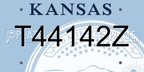 T44142Z Kansas License Plate