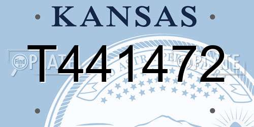 T441472 Kansas License Plate