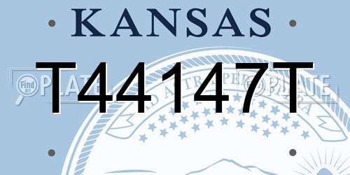 T44147T Kansas License Plate