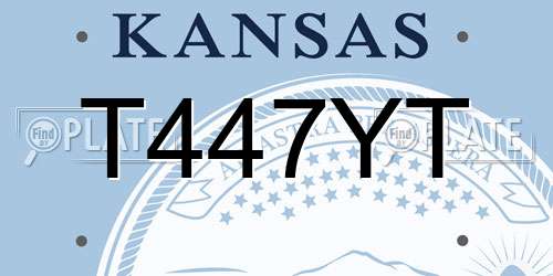 T447YT Kansas License Plate