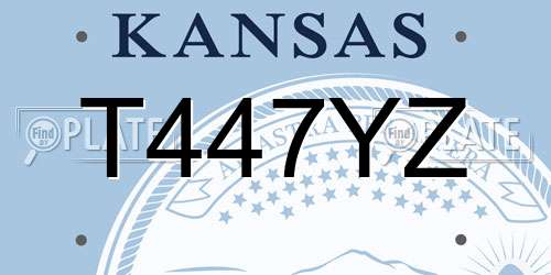 T447YZ Kansas License Plate