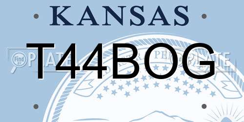 T44BOG Kansas License Plate