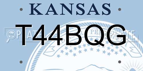 T44BQG Kansas License Plate