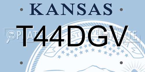 T44DGV Kansas License Plate