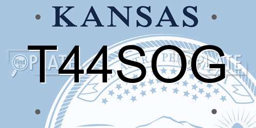 T44SOG Kansas License Plate