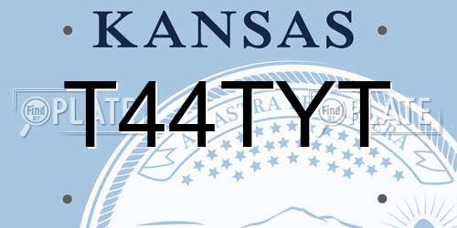 T44TYT Kansas License Plate