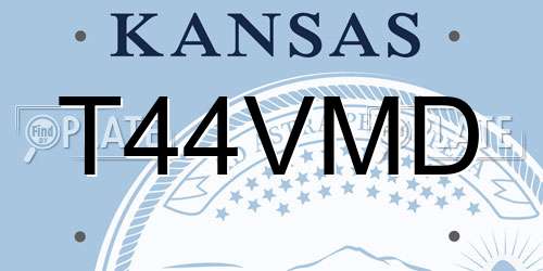 T44VMD Kansas License Plate