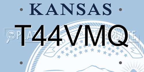 T44VMQ Kansas License Plate
