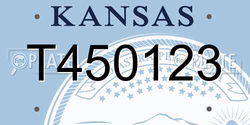 T450123 Kansas License Plate