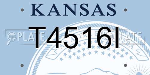 T4516I Kansas License Plate