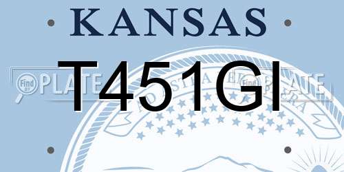 T451GI Kansas License Plate