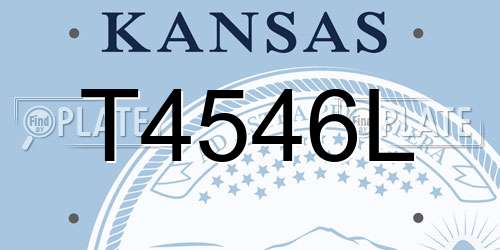 T4546L Kansas License Plate