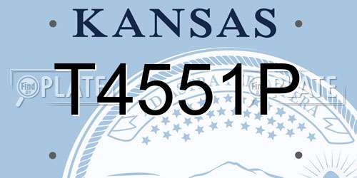 T4551P Kansas License Plate
