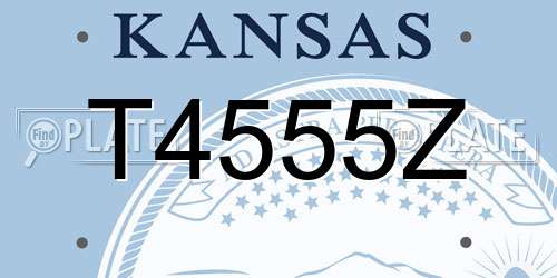 T4555Z Kansas License Plate
