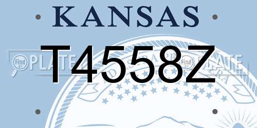 T4558Z Kansas License Plate