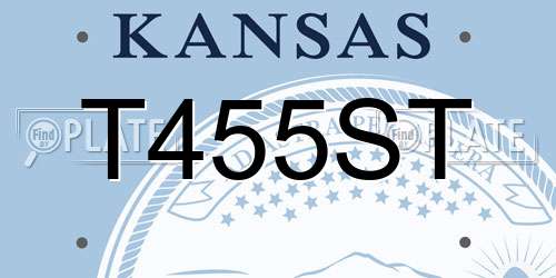 T455ST Kansas License Plate
