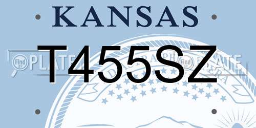 T455SZ Kansas License Plate