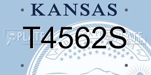 T4562S Kansas License Plate