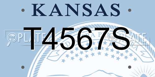 T4567S Kansas License Plate