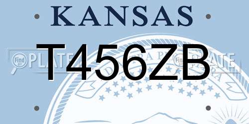 T456ZB Kansas License Plate