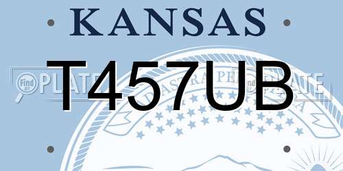 T457UB Kansas License Plate