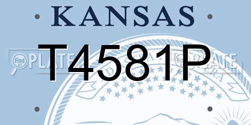 T4581P Kansas License Plate