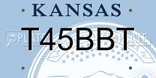 T45BBT Kansas License Plate
