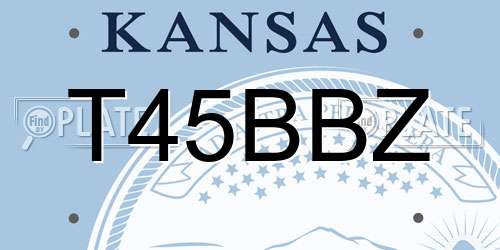 T45BBZ Kansas License Plate